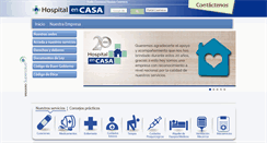 Desktop Screenshot of hospitalencasa.com.co