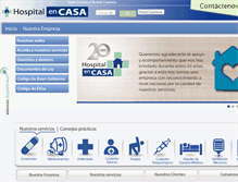 Tablet Screenshot of hospitalencasa.com.co